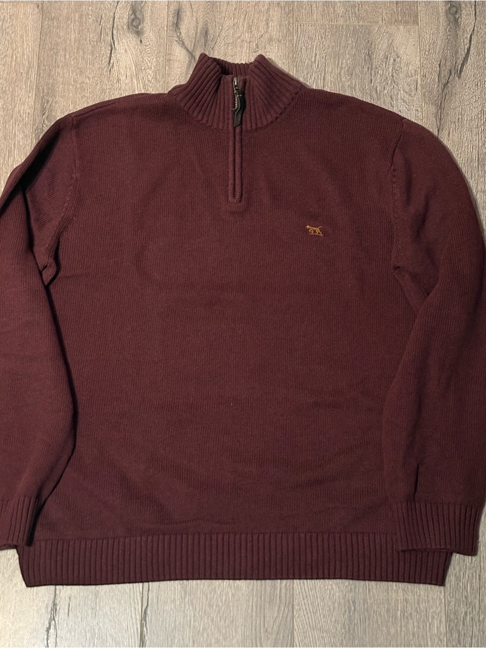 Rodd & Gunn Men's Zip-Up Sweater in Burgundy and Grey XL (2 items)